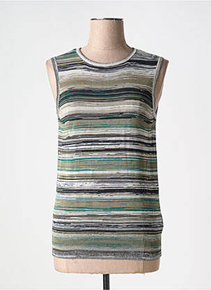 Top imprimeu fantezie fără mâneci verde YEST femeie