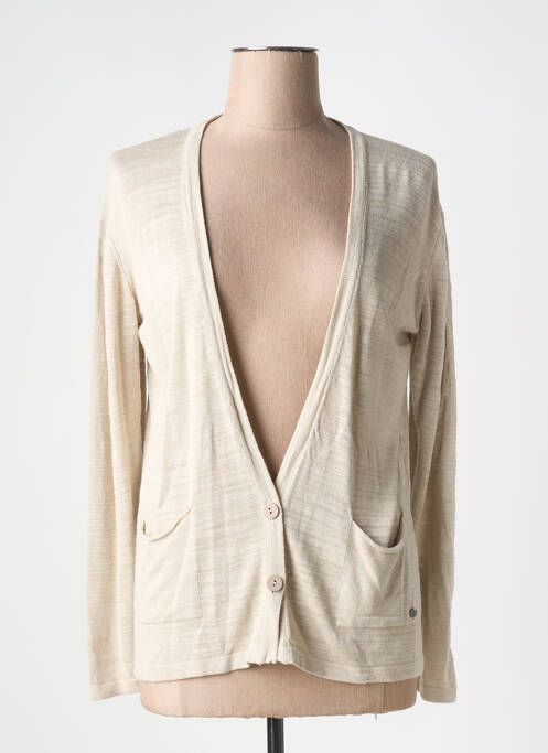 Vestă cu mâneci lungi bej SURKANA femeie