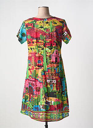 Rochie scurtă mâneci scurte mâneci scurte roșu ORIENTIQUE NATURALLY femeie