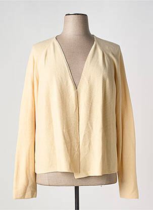 Vestă cu mâneci lungi bej YEST femeie