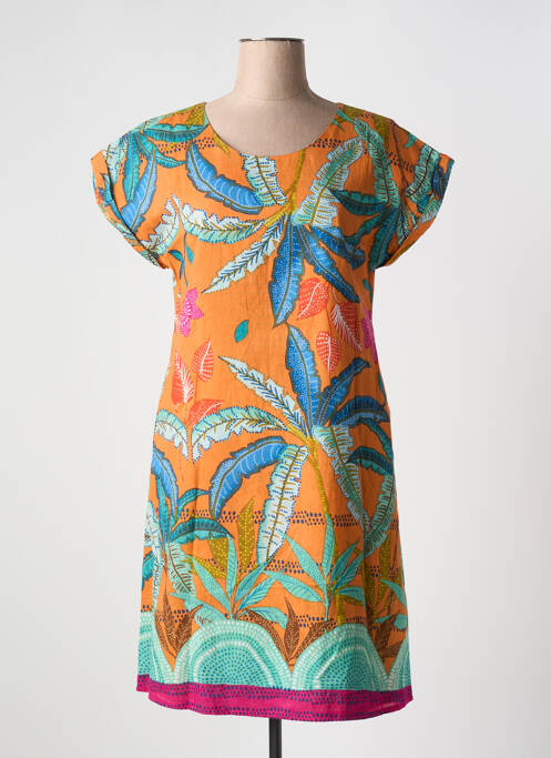 Rochie midi portocaliu ORIENTIQUE NATURALLY femeie