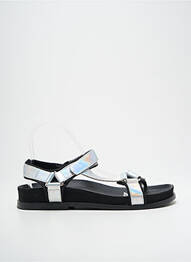 Sandale/pantofi decupați material neted toc plat până la 3 cm argintiu FUGITIVE BY FRANCESCO ROSSI femme