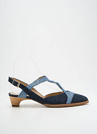 Sandale/pantofi decupați toc cui. toc de 4 la 6 cm albastru FRANCE MODE femme