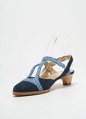 Sandale/pantofi decupați tip de talpă amortizantă toc de 4 la 6 cm albastru FRANCE MODE femme