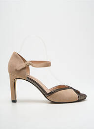 Pantofi cu toc țesătură satinată toc de 7 la 9 cm bej FUGITIVE BY FRANCESCO ROSSI femme