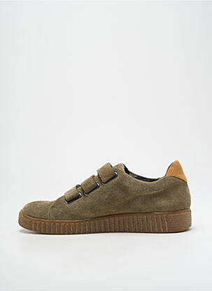Adidași nubuc toc plat până la 3 cm verde FUGITIVE BY FRANCESCO ROSSI femeie