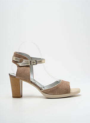 Sandale/Pantofi decupați maro deschis UN TOUR EN VILLE femeie