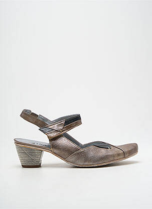 Sandale/Pantofi decupați maro UN TOUR EN VILLE femeie