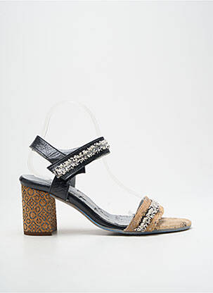 Sandale/Pantofi decupați negru UN TOUR EN VILLE femeie