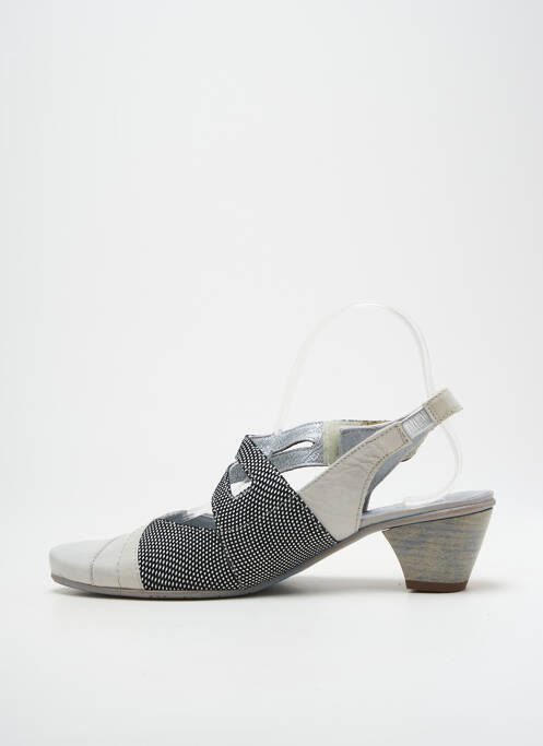 Sandale/Pantofi decupați gri UN TOUR EN VILLE femeie