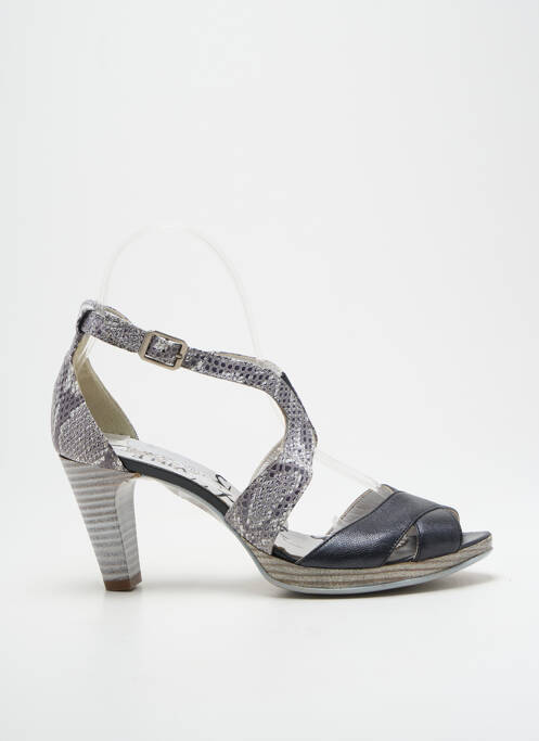 Sandale/Pantofi decupați gri UN TOUR EN VILLE femeie