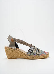 Espadrile vârf rotund toc de 4 la 6 cm gri MONTANE femme