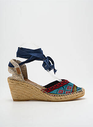 Espadrile închidere cu șireturi toc de 7 la 9 cm albastru MONTANE femeie