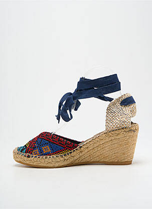 Espadrile închidere cu șireturi toc de 7 la 9 cm albastru MONTANE femeie