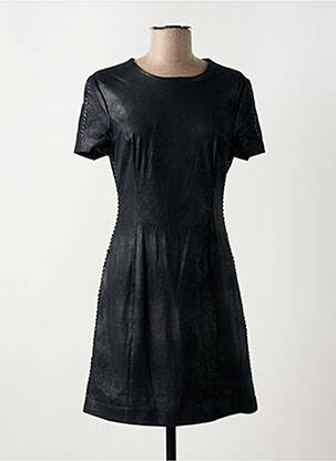 Rochie scurtă închidere cu fermoar la spate mâneci scurte negru GUESS femeie