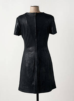 Rochie scurtă închidere cu fermoar la spate mâneci scurte negru GUESS femeie