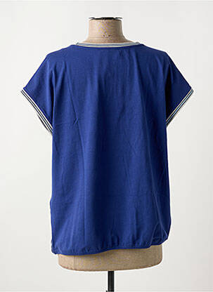 Tricou serigrafie cu strasuri mâneci scurte albastru BETTY BARCLAY femeie