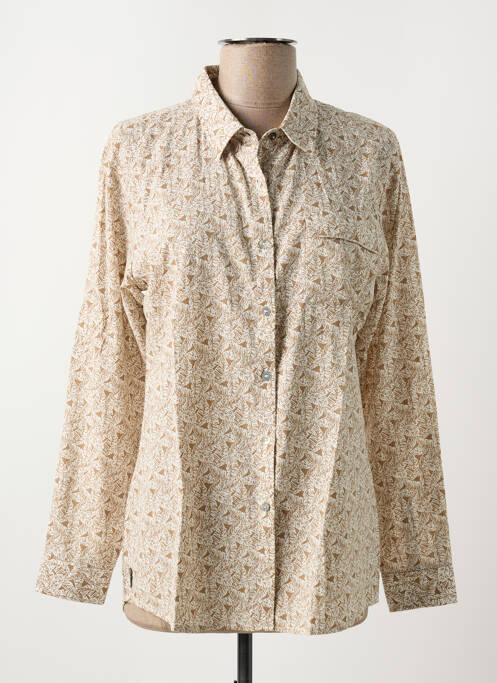 Cămașă croială cambrată mâneci lungi bej NUMEROLOGIE femme