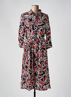 Rochie midi imprimeu floral mâneci lungi albastru BETTY BARCLAY femeie