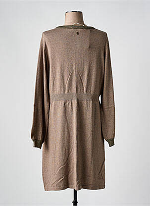 Rochie midi mâneci lungi mâneci lungi maro DIPLODOCUS femeie