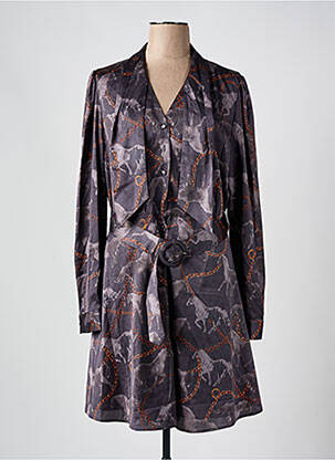 Rochie midi gri GUESS femeie