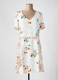 Rochie scurtă mâneci scurte mâneci scurte alb I.CODE (By IKKS) femeie
