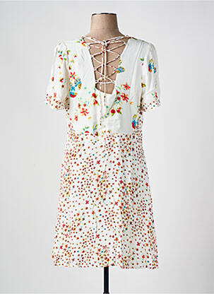 Rochie scurtă mâneci scurte mâneci scurte alb I.CODE (By IKKS) femeie