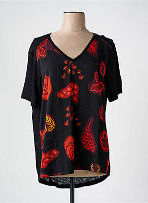 Tricou imprimeu fantezie mâneci scurte negru SCOTCH & SODA femeie