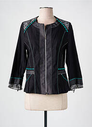 Jachete elegante guler rotund negru CHRISTINE LAURE femme