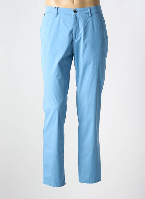 Pantalon chino țesătură poplin mărime normală albastru GARDEUR homme