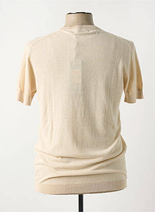 Tricou guler rotund mâneci scurte bej YES.ZEE bărbat