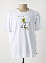 Tricou croială dreaptă mâneci scurte alb DOS GALGOS homme