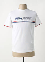 Tricou croială cambrată mâneci scurte alb U.S. POLO ASSN homme