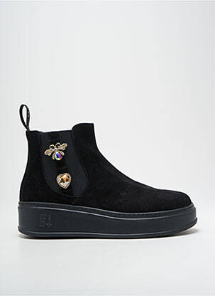 Botine/ghete nubuc toc de 4 la 6 cm negru GIO+ femeie
