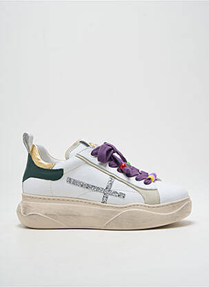 Adidași material neted toc de 4 la 6 cm alb GIO+ femeie