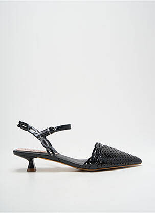 Sandale/pantofi decupați material neted toc de 4 la 6 cm negru VIVIEN LEE femeie