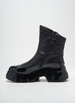 Botine/ghete material neted toc de 4 la 6 cm negru JEANNOT femeie
