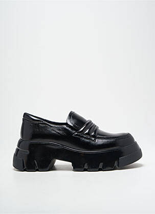 Mocasini material neted toc de 7 la 9 cm negru JEANNOT femeie