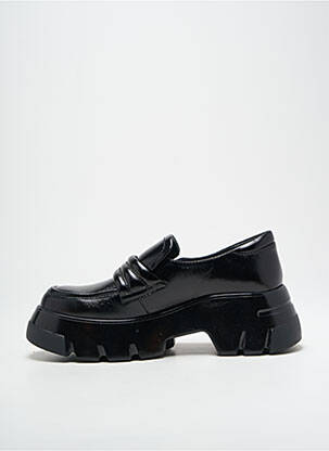 Mocasini material neted toc de 7 la 9 cm negru JEANNOT femeie