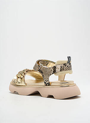 Sandale/pantofi decupați material neted toc de 4 la 6 cm auriu JEANNOT femeie