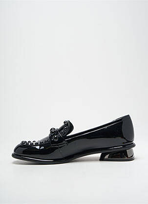 Mocasini material neted toc plat până la 3 cm negru JEANNOT femeie