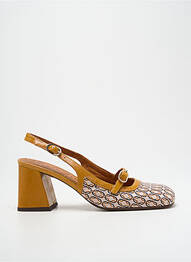 Sandale/pantofi decupați toc pătrat toc de 7 la 9 cm galben CHIE MIHARA femme