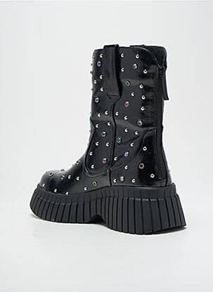 Botine/ghete țesătură satinată toc de 4 la 6 cm negru NOA HARMON femeie