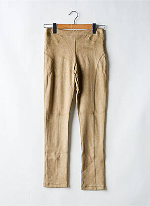 Pantalon slim talie elastică mărime normală bej LAURIE & JOE femeie