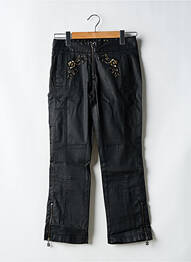 Pantalon trei sferturi croială dreaptă mărime normală negru DESIGUAL femme