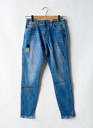 Blugi cu croială slim albastru DESIGUAL femeie