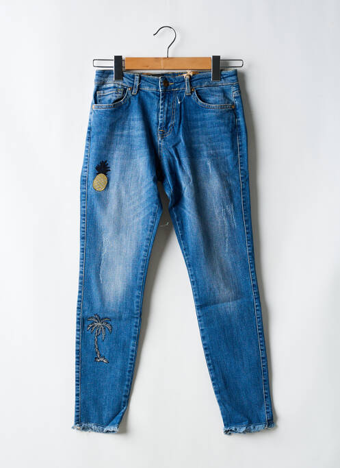 Blugi cu croială slim albastru DESIGUAL femeie