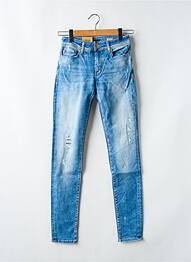 Blugi skinny efect uzat decolorat talie joasă albastru SALSA femme