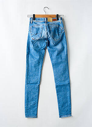 Blugi skinny efect uzat decolorat talie joasă albastru SALSA femeie