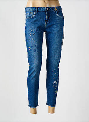 Blugi cu croială slim albastru DESIGUAL femeie
